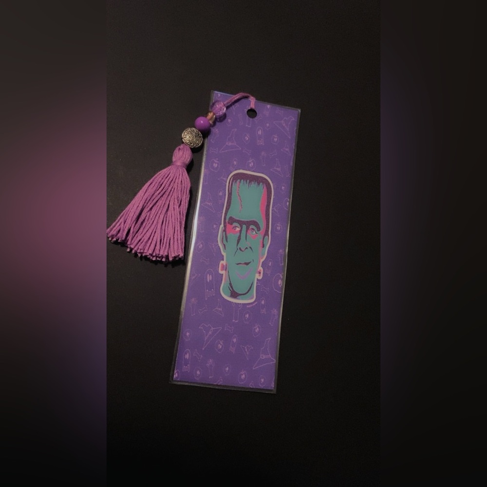 Purple Monster Bookmark with Tassel